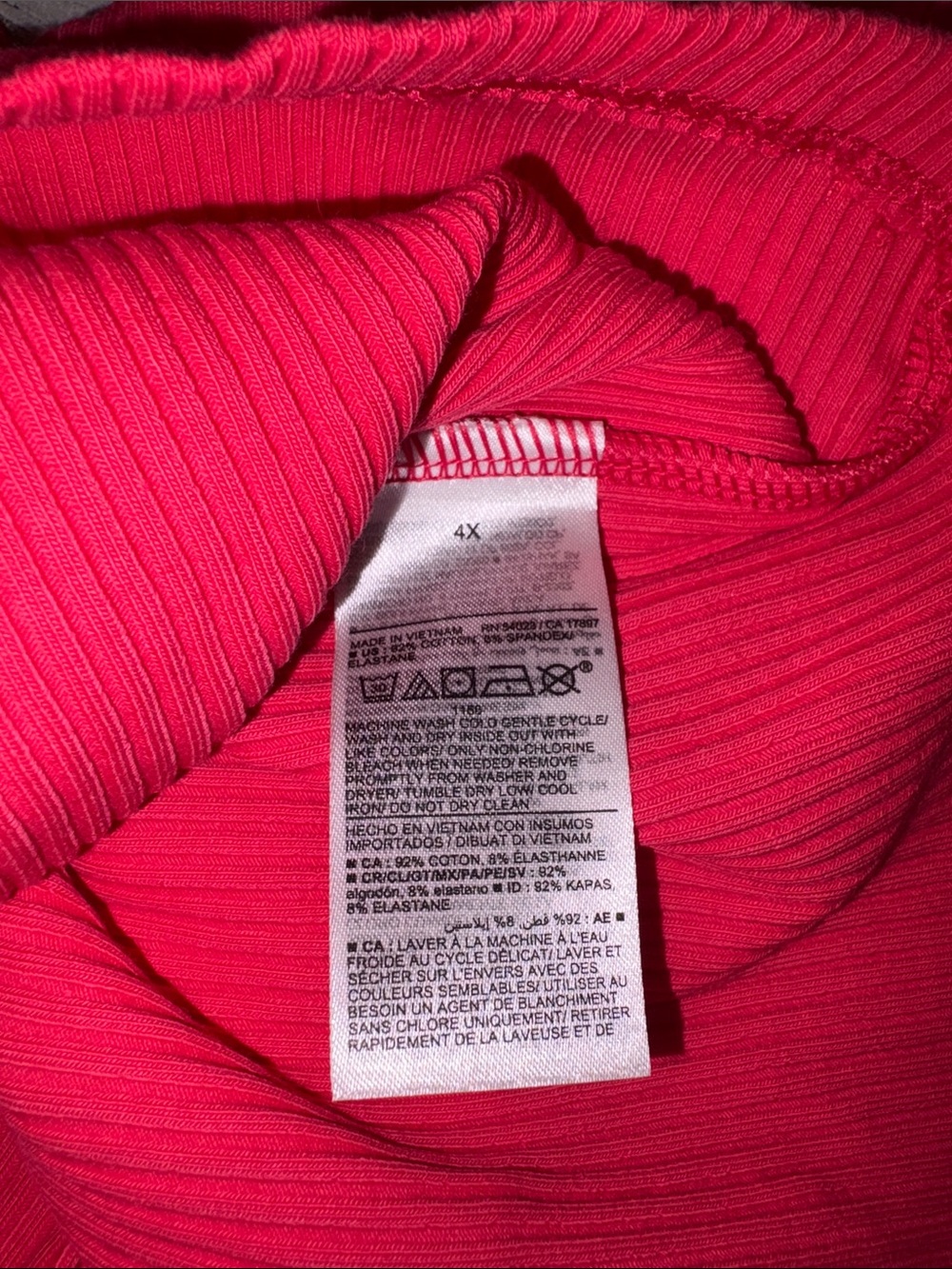 Old Navy Ribbed Cropped Scoop Tank - Bright Pink - Picture 8 of 11